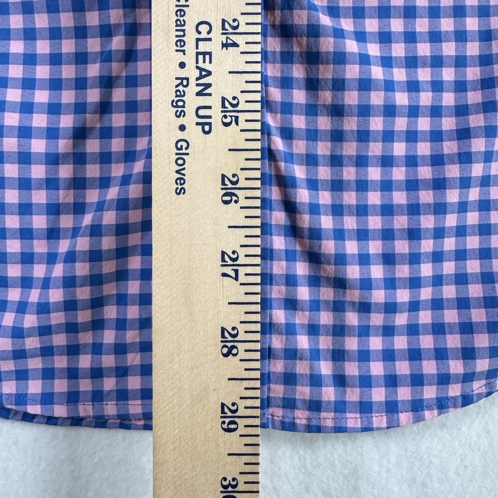 Vineyard Vines Tucker Performance Shirt‎ Mens Small Pink Blue Gingham Stretch - Picture 6 of 6
